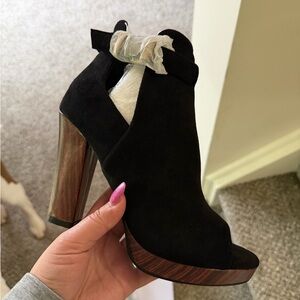 Elegant Black High Heel Ankle Boots